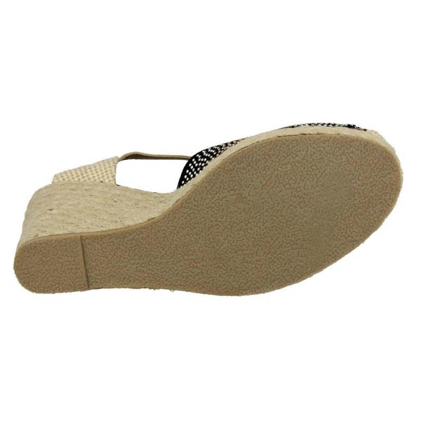 Savannah Ladies Savannah Bead Detail Wedge Sandals