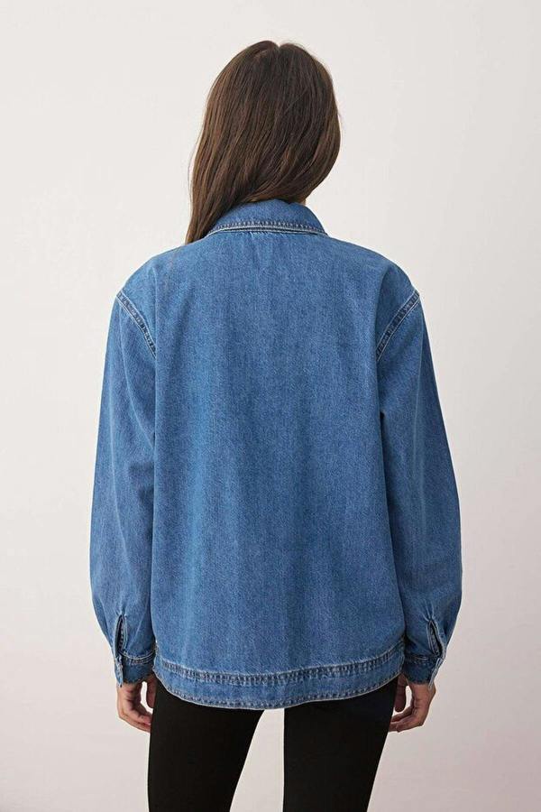 WOVCOR Denim Shirt with Zipper Detail
