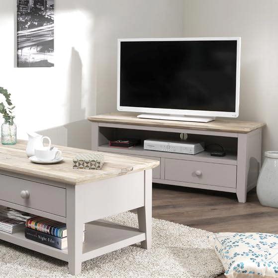 Statement Furniture Florence Wooden TV Stand With 2 Drawers and Shelf