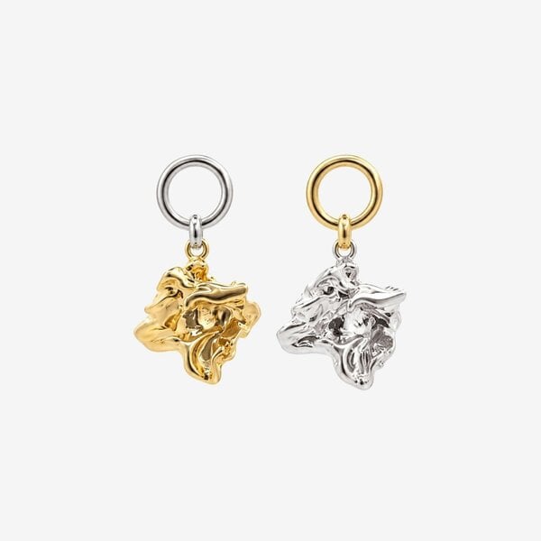 Uchi & Soto Nami Mixed Metals Molten Drop Earrings