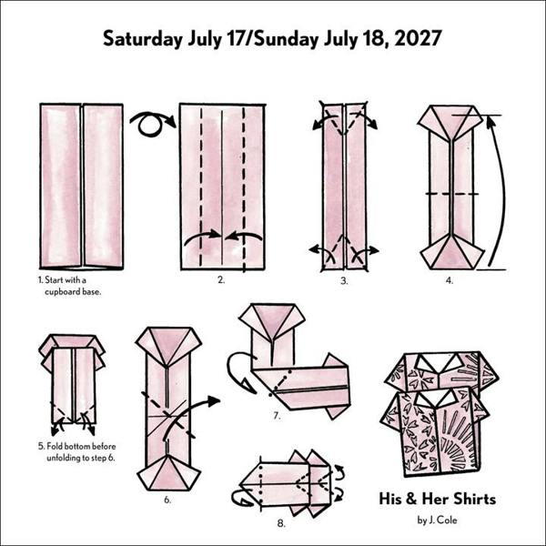 Andrews McMeel Publishing Easy Origami Desk Calendar 2027, Desk Calendars, Day To View, Art, Gift