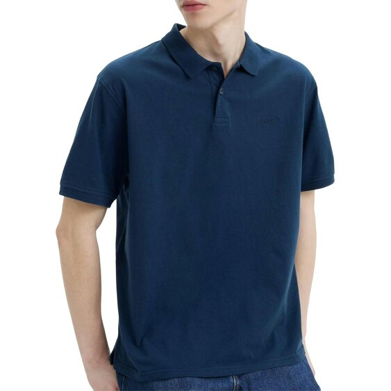 Ben Sherman Mens Cotton Relaxed Fit Polo Shirt - Navy Blazer