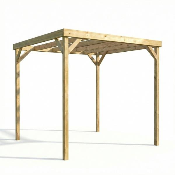 Arbor Garden Solutions Box Wooden Garden Pergola Kit