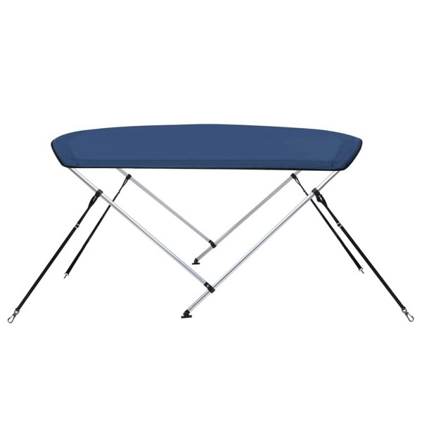 Berkfield 2 Bow Bimini Top Navy Blue 180x130x110 cm