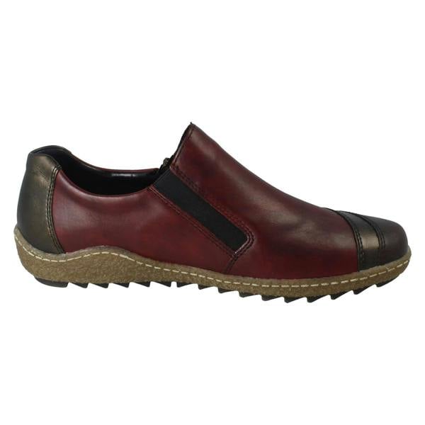 Rieker Ladies Rieker Zip Fastening Leather Casual Shoes L7571