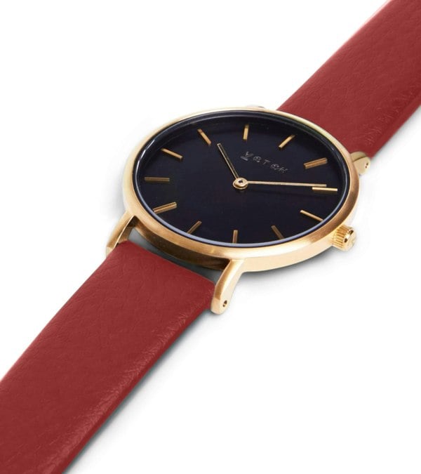 Votch Gold & Ruby Red with Black Watch | Petite