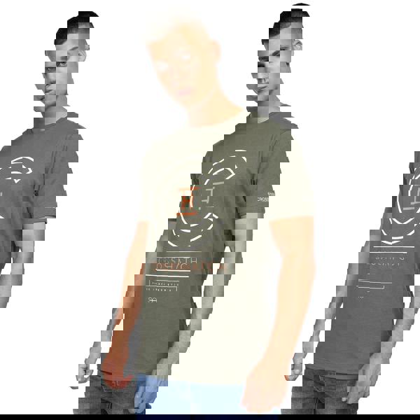 Crosshatch Mens Univarsity T-Shirt (Pack Of 2) - Olive/Grey - 