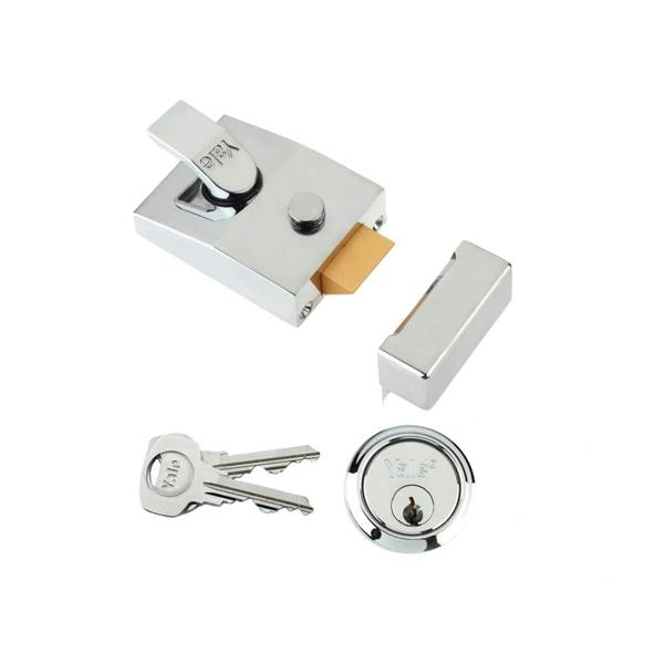 Yale Locks 89 Series Deadlocking Nightlatch - Brasslux, Chrome or Dark Metal Grey (DMG)