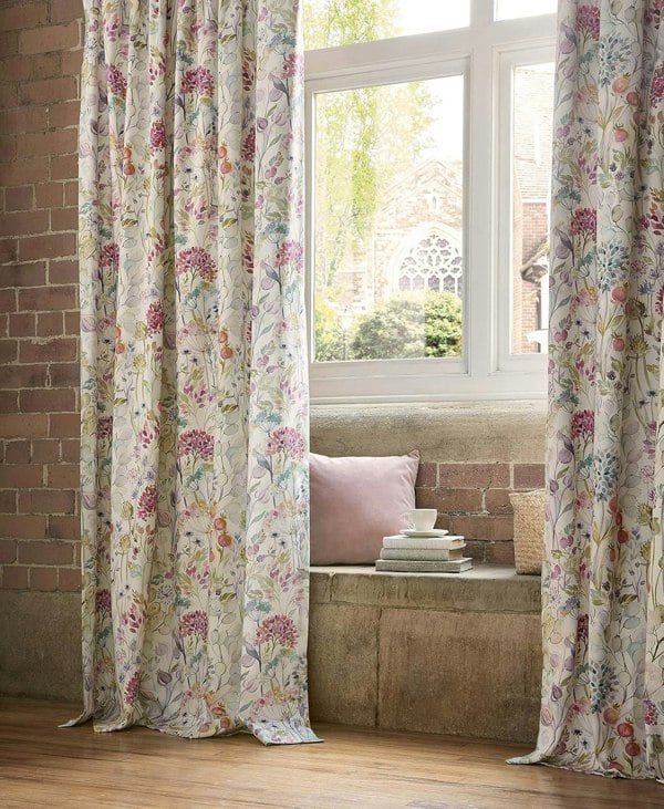 Voyage Maison Hedgerow Floral Pencil Pleat Curtains