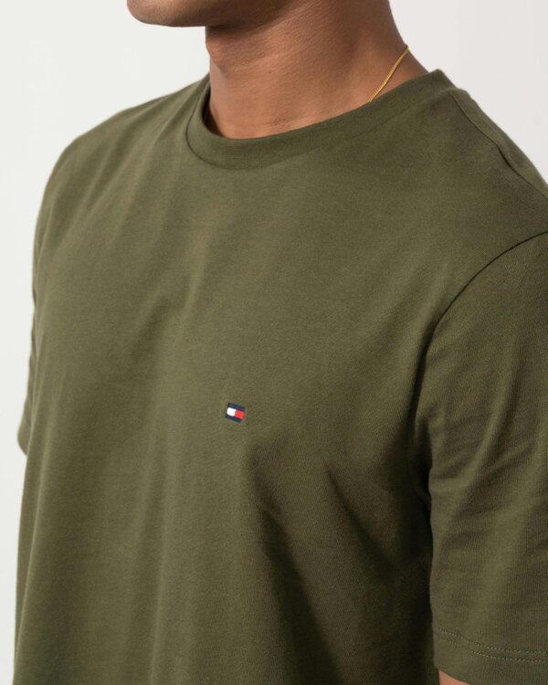 Tommy Hilfiger Essential Seasonal Regular Fit Solid Mens T-Shirt - Huntsman Green