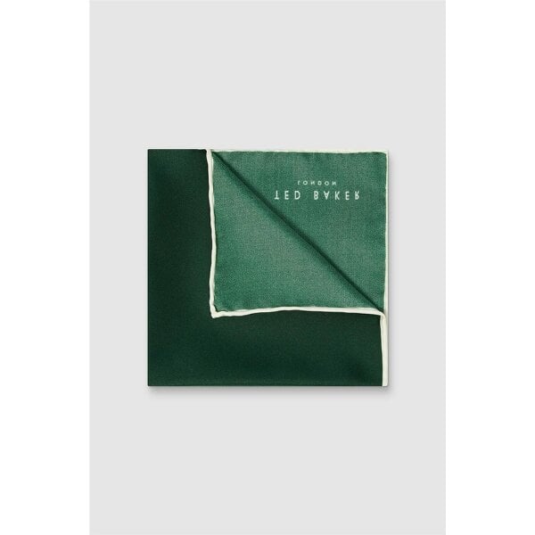 Ted Baker Bottle Green Contrast Pocket Square