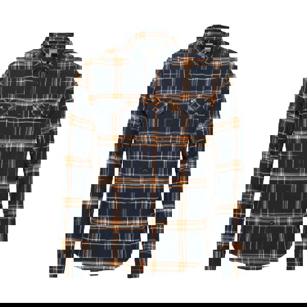 Mountain Warehouse Mens Trace Flannel Long-Sleeved Shirt - Bright Blue - 