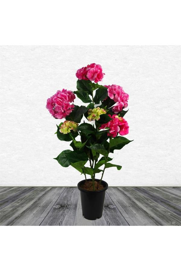 Dyzi Artificial Hydrangea Plant In Pot With 200 Flowers