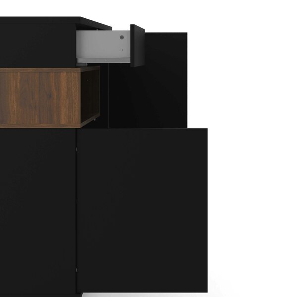 Wyld Haus Indigo Sideboard 2 Door 1 Drawer in Black and Walnut