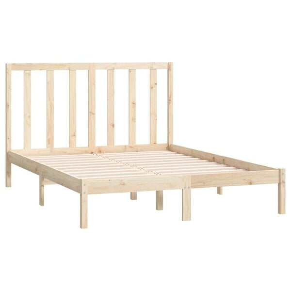 Berkfield Bed Frame Solid Wood Pine 135x190 cm Double