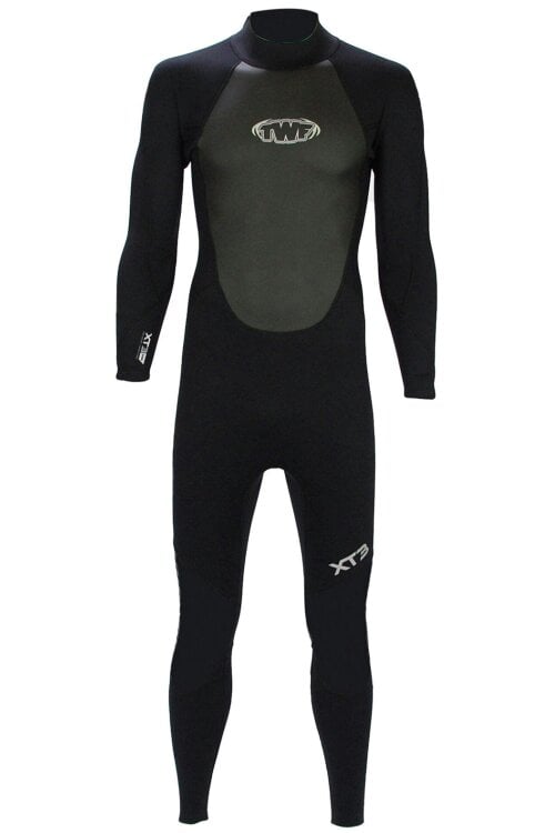 TWF Mens XT3 - Back Zip 3mm Fullsuit Wetsuit - Black