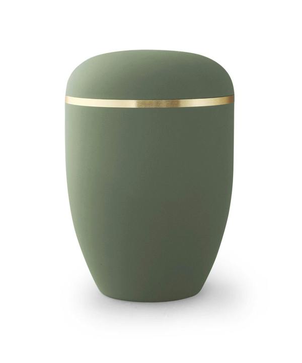 Memorials Direct Arboform Gold Border Urn (Olive Green) - XL Adult