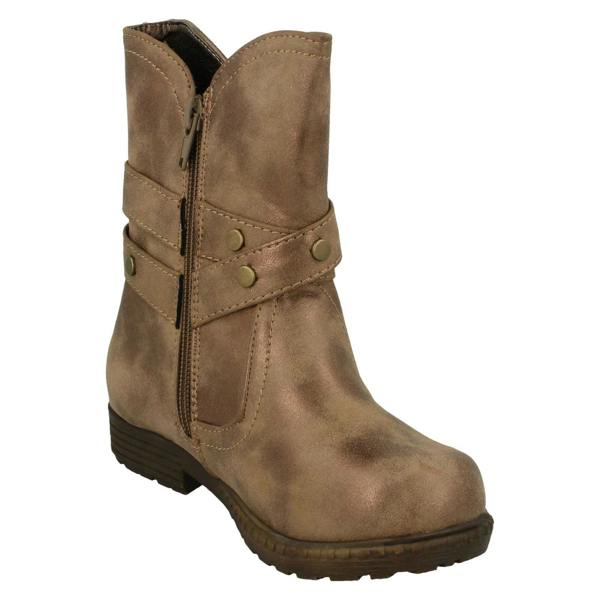 Spot On Girls Spot On Ankle Boots With Buckle Design