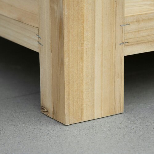 Wyld Haus Keno Fava Panelled Wood And Metal Outdoor Storage Box 155 Litre