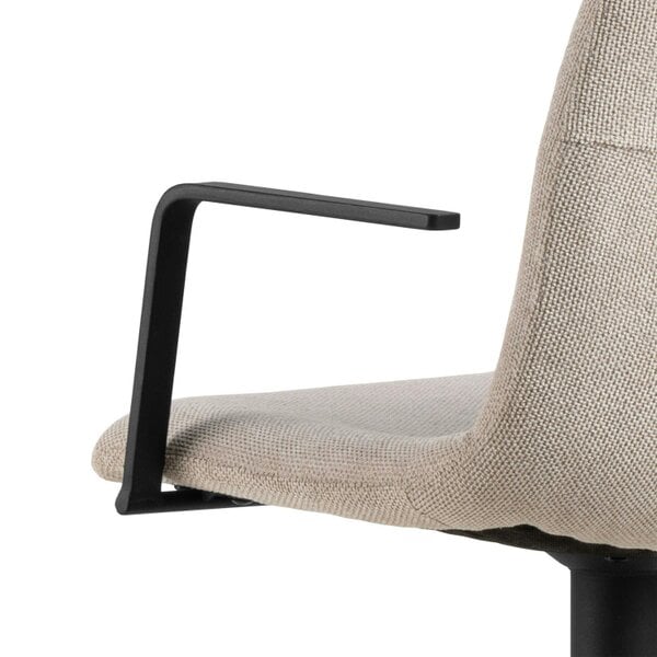 Wyld Haus Set of 2 Bamako Swivel Beige Chenille Bar Stool Adjustable Height