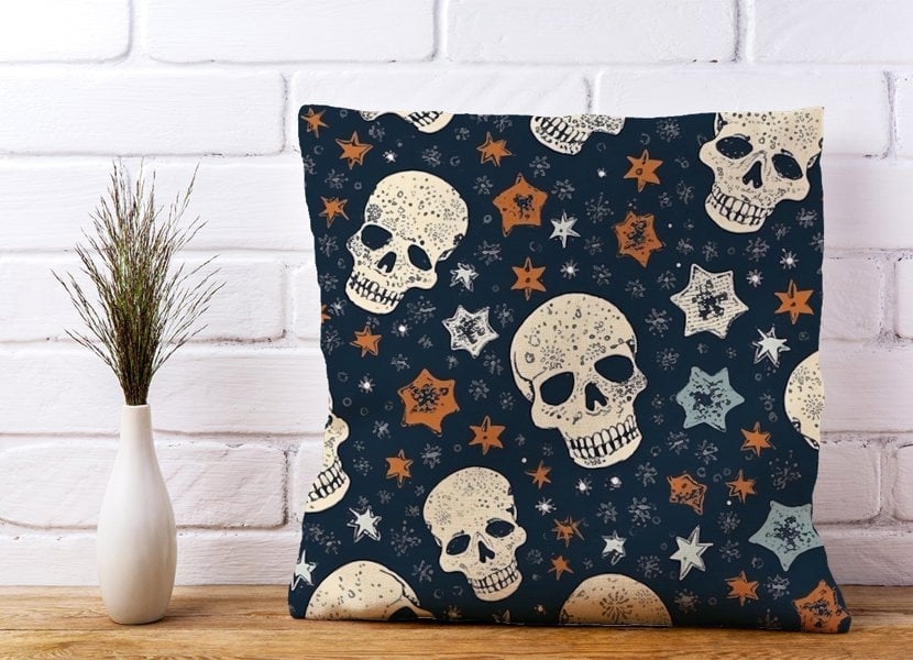 Warren Reed Skulls And Stars Cushions