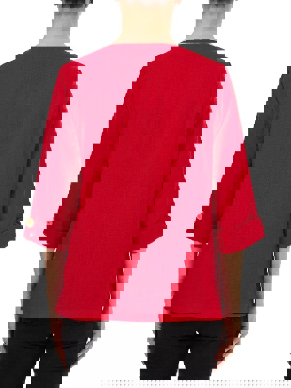 PennyPlain Asymmetric Hem Top - Red