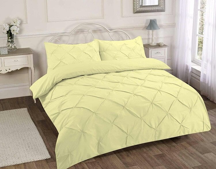 Night Zone Alexandra Pintuck Polycotton Duvet Cover Set – Easy Care Textured Bedding