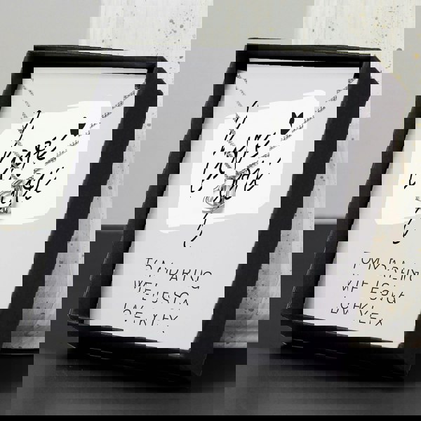 Personalised Memento Company Personalised Love you Sterling Silver Heart Necklace and Box