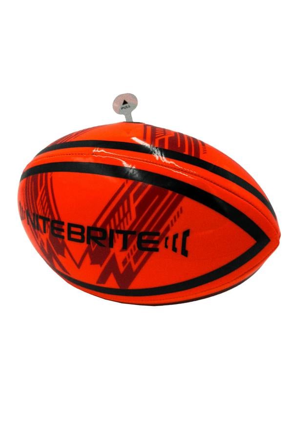 LED Glow Rugby Ball Size 5 – Motion Activated with Auto-Off – Durable Water-Resistant Night Play - Optimum