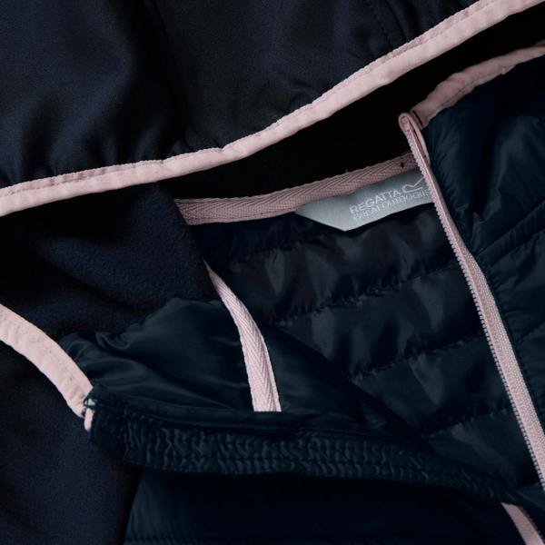 Regatta Kids Andreson Hybrid Padded Jacket - Navy/Powder Lilac