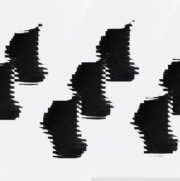 Shuperb Mens 3 Pack Of Trainer Socks Black: One Size