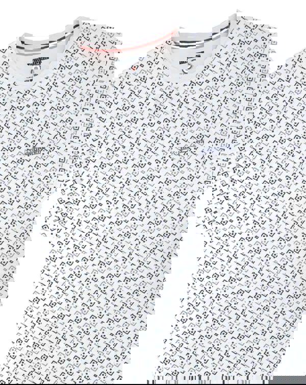 Lambretta Mens All Over Geometric Smart Classic Retro T-Shirt