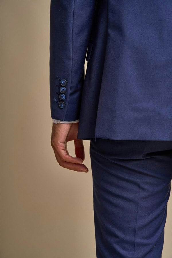 Jefferson Navy Three Piece Suit Back Detail