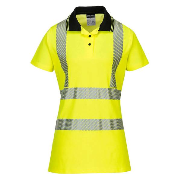 Hi-Vis Women's Cotton Comfort Pro Polo Shirt S/S Portwest