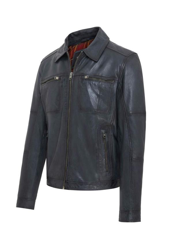 Infinity Leather Mens Classic Leather Biker Jacket - Bettles