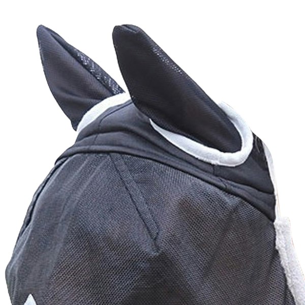 Shires Field Durable Horse Fly Mask With Ears - Black