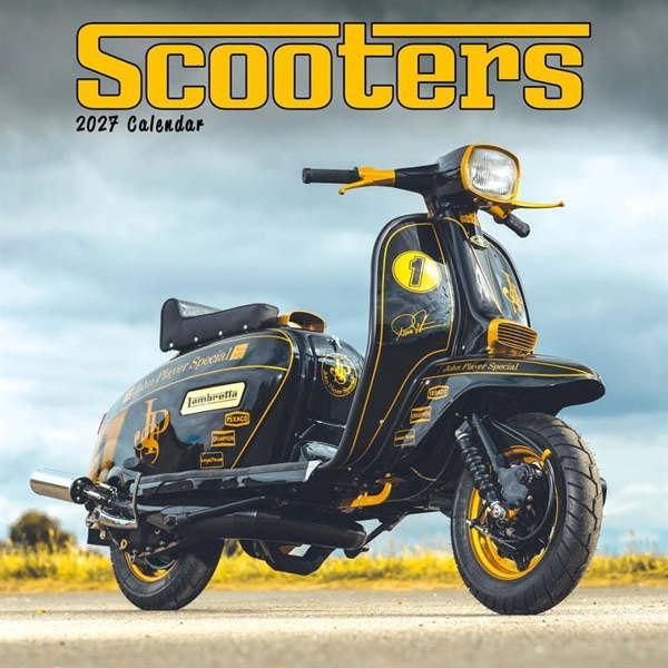 Scooters Calendar 2027, Wall Calendars, Month To View, Transport, Gift