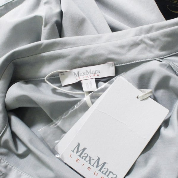 Max Mara Leisure shirt dress in a pale blue cotton blend fabric