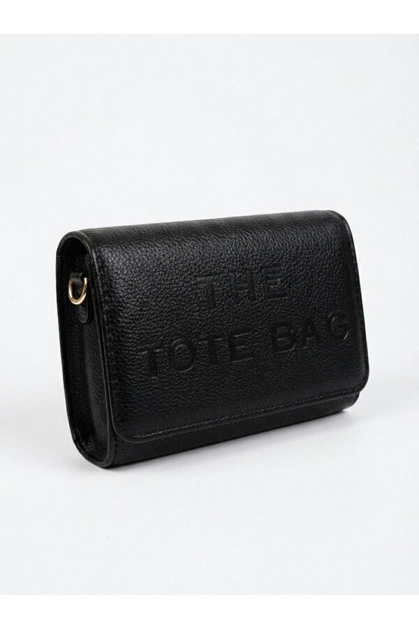 ikrush Constance Pebbled Faux Leather Text Bag