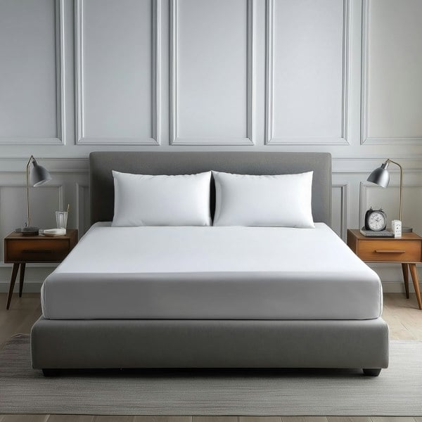 Snug City Luxury 200TC Soft Touch Fitted Sheet Bed Linen 30cm Extra Deep Skirt