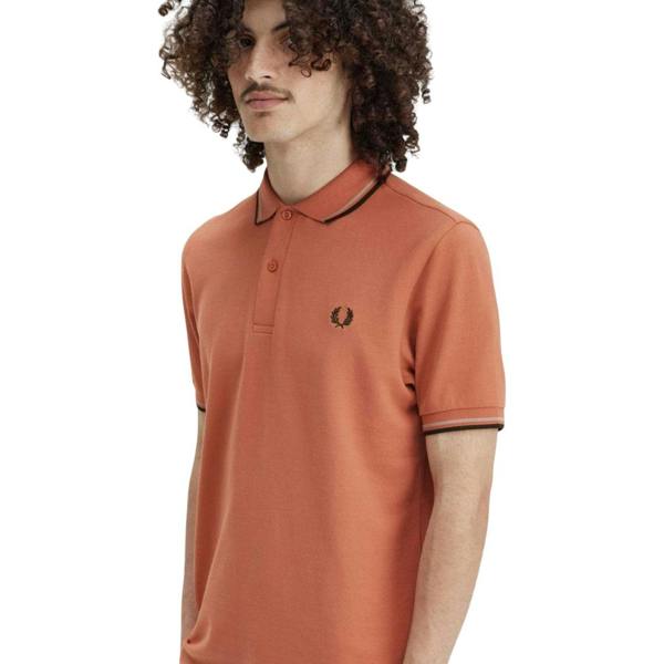 Fred Perry Twin Tipped Rust Polo Shirt XS