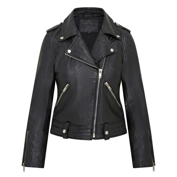Infinity Leather Womens Black Leather Brando Jacket - Chennai