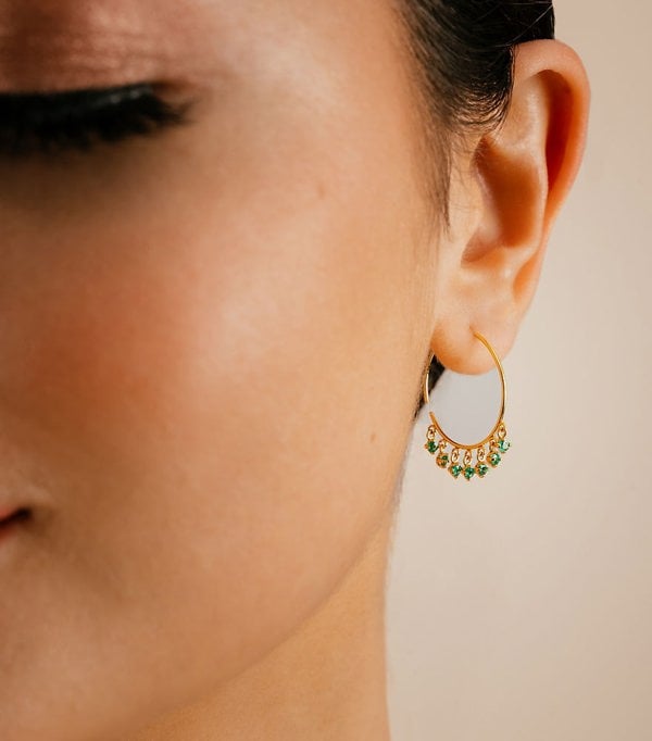 Hafeez Jewellery Nath Emerald Earrings