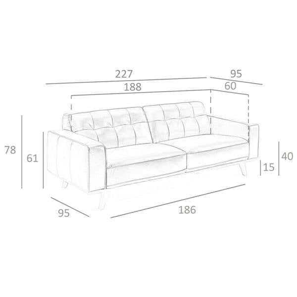 Angel Cerdá Chester sofa in sand leather 6119/6120