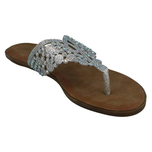 Savannah Ladies Savannah Diamante Toepost Sandals