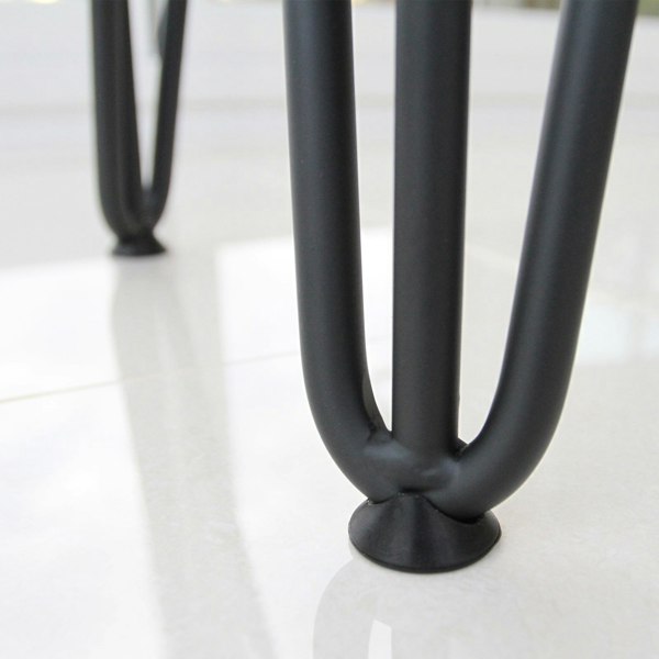 SkiSki 4 x 16" Hairpin Legs - 2 Prong - 12mm - Black