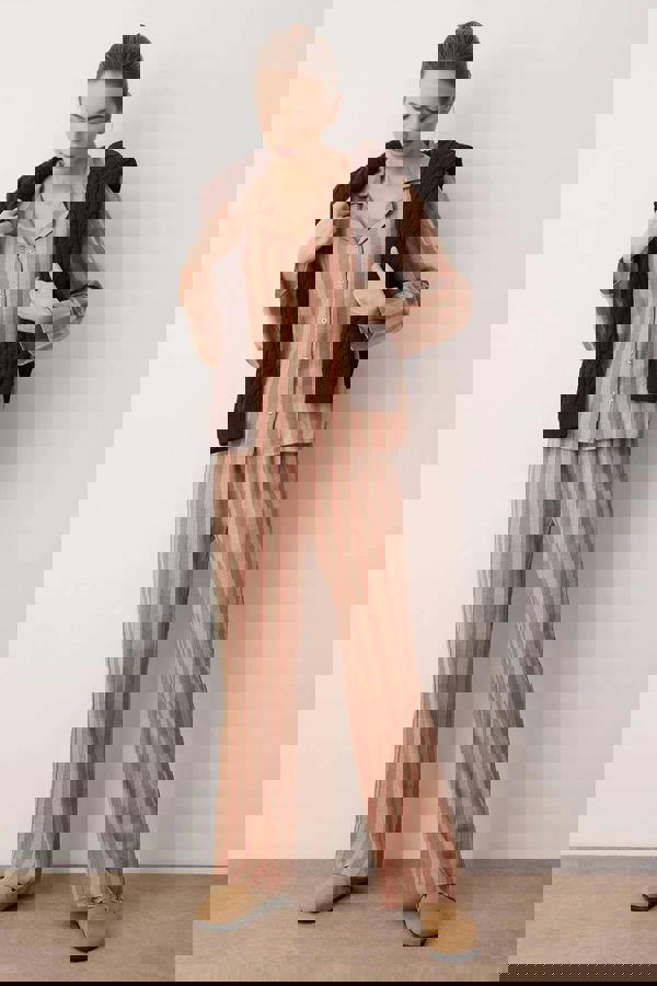 WOVCOR 2-Piece Cotton Winter Plaid Flannel Woven Pajama Set