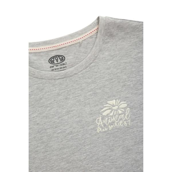 Animal Womens/Ladies Sunrise Carina Organic Cotton T-Shirt - Grey - 