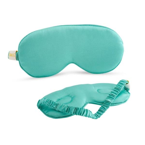 Cloud Padded Satin Sleep Mask - Aqua