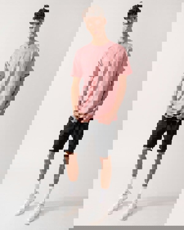 BOSS Orange Tales Mens Cotton-Jersey T-shirt With Logo Patch - Open Pink 694